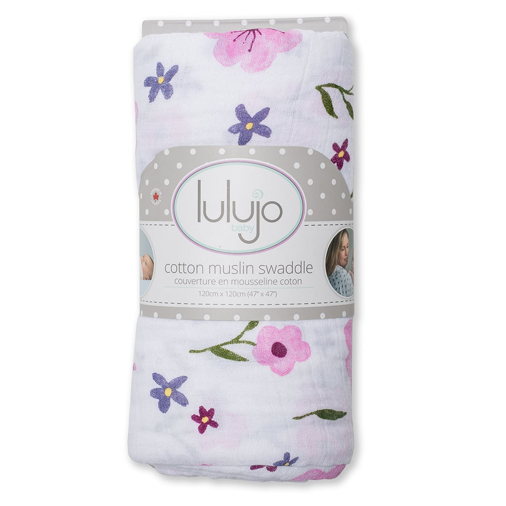 Lovely Floral Muslin Swaddle