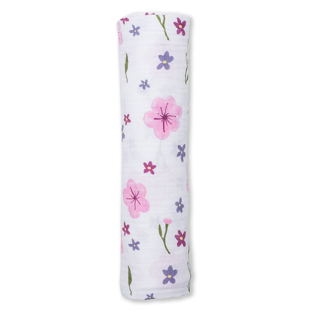 Lovely Floral Muslin Swaddle