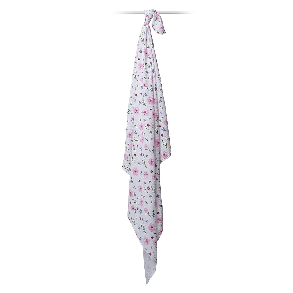 Lovely Floral Muslin Swaddle