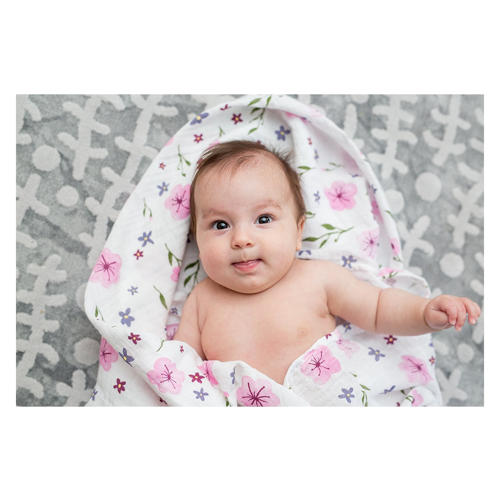 Lovely Floral Muslin Swaddle